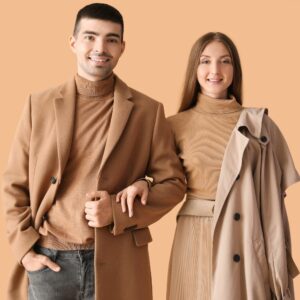Leather Brown Couple Dress